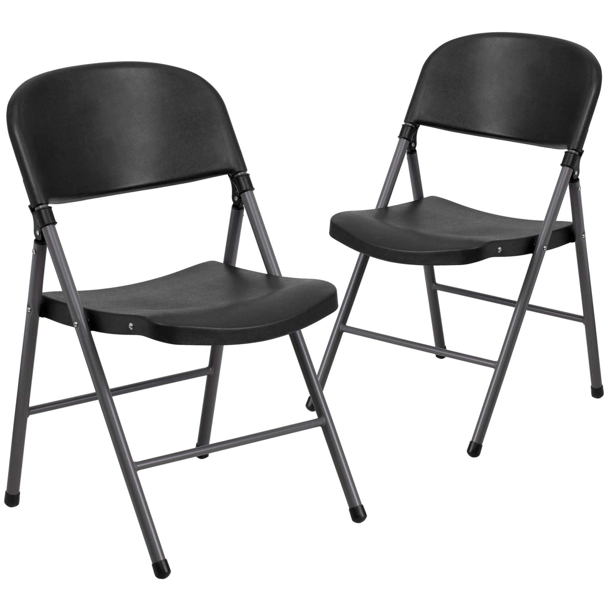 Flash Furniture, 2Pack 330 lb. Capacity Black Plastic Folding Chair, Included (qty.) 2 Model# 2DADYCD50